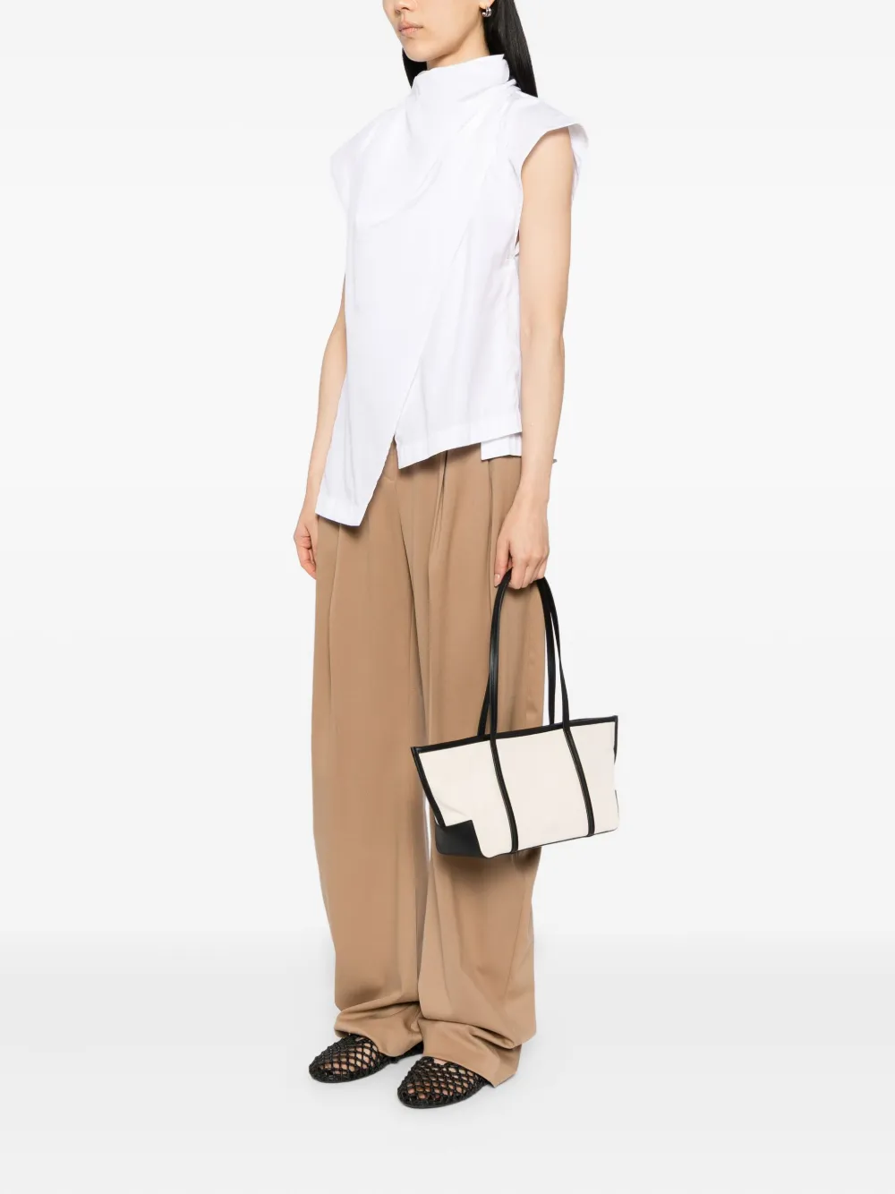 St Agni Small Bateau Tote Bag In Neutral