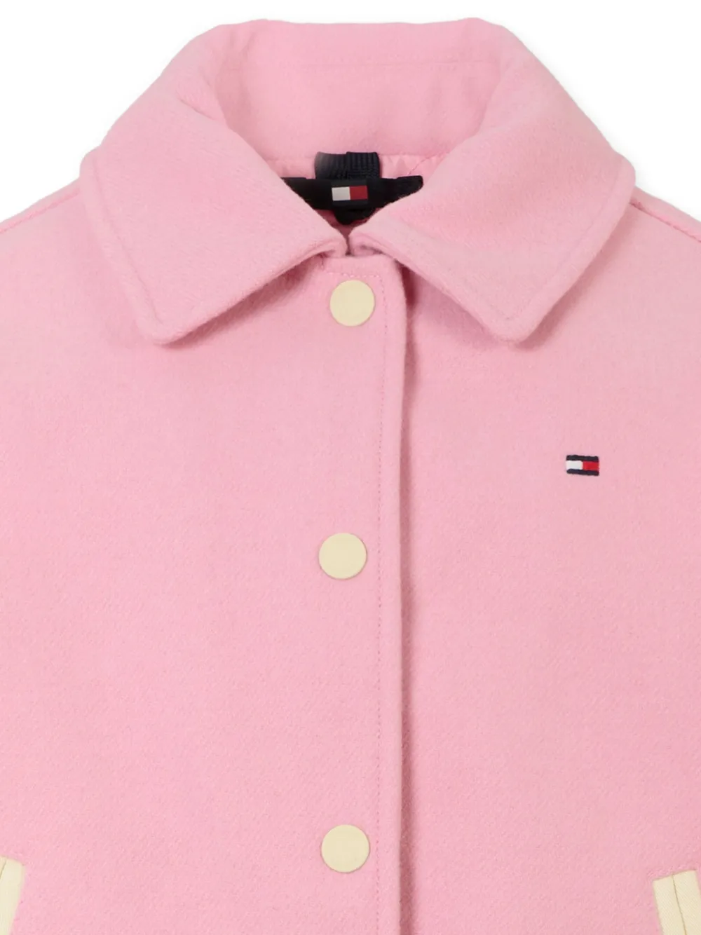 Tommy Hilfiger Junior Bomberjack met contrasterende mouwen Roze