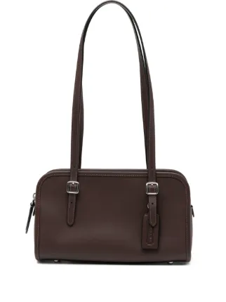 バッグ COACH Leather Satchel Brown Shoulder Bag COACH SHOULDER BAG - Tote bag - brown - Zalando