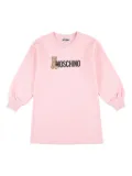Moschino Kids teddy-logo fleece short dress - Pink