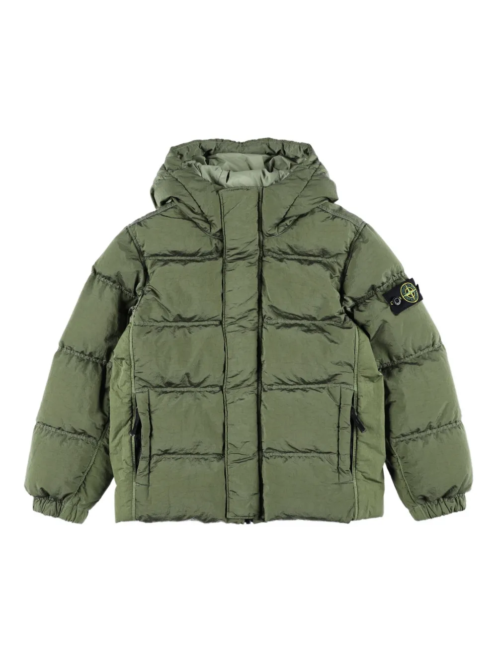 Stone Island Junior quilted paddedl jacket Groen