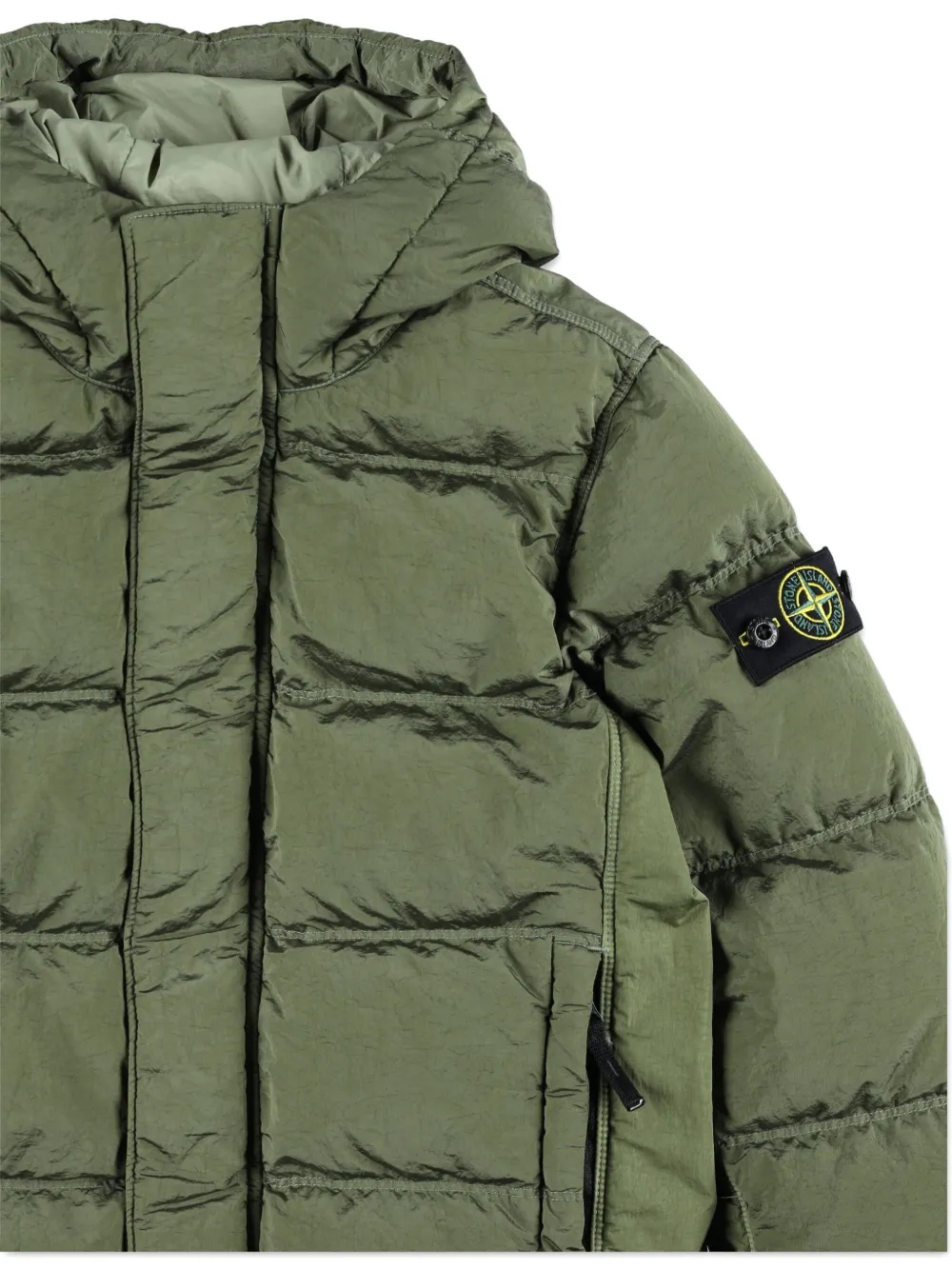 Stone Island Junior quilted paddedl jacket Groen