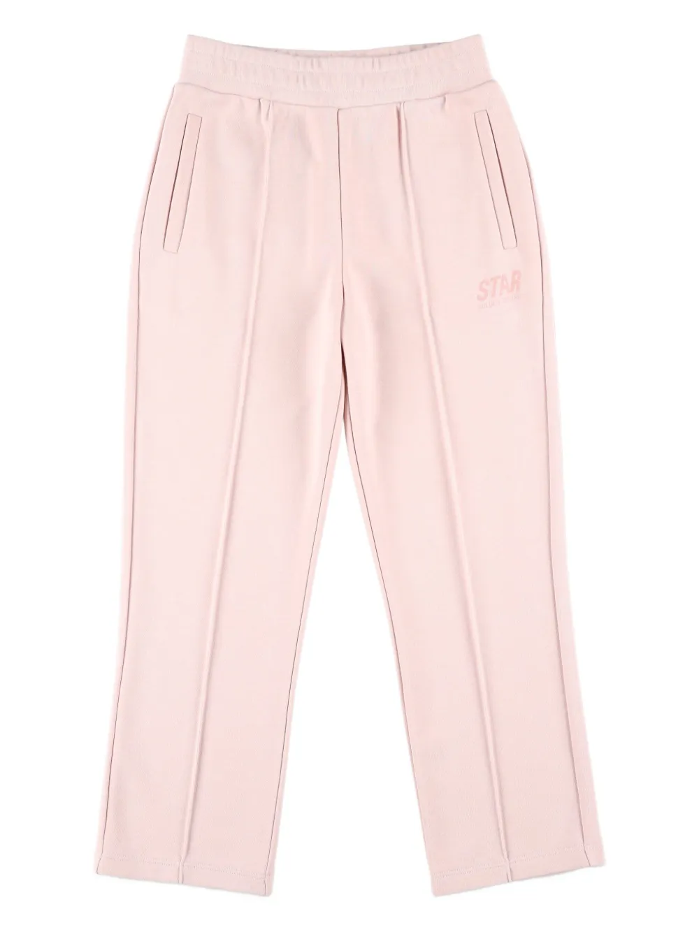 Golden Goose Kids star-embroidered panelled trousers Roze