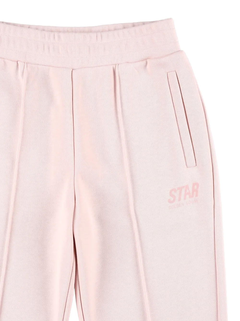 Golden Goose Kids star-embroidered panelled trousers Roze