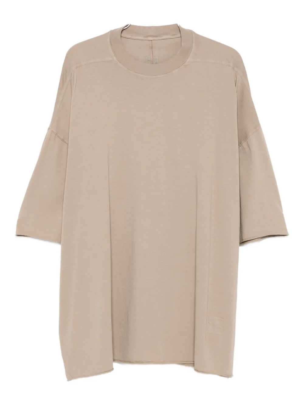 Rick Owens DRKSHDW dropped-hem drawstring T-shirt - Toni neutri
