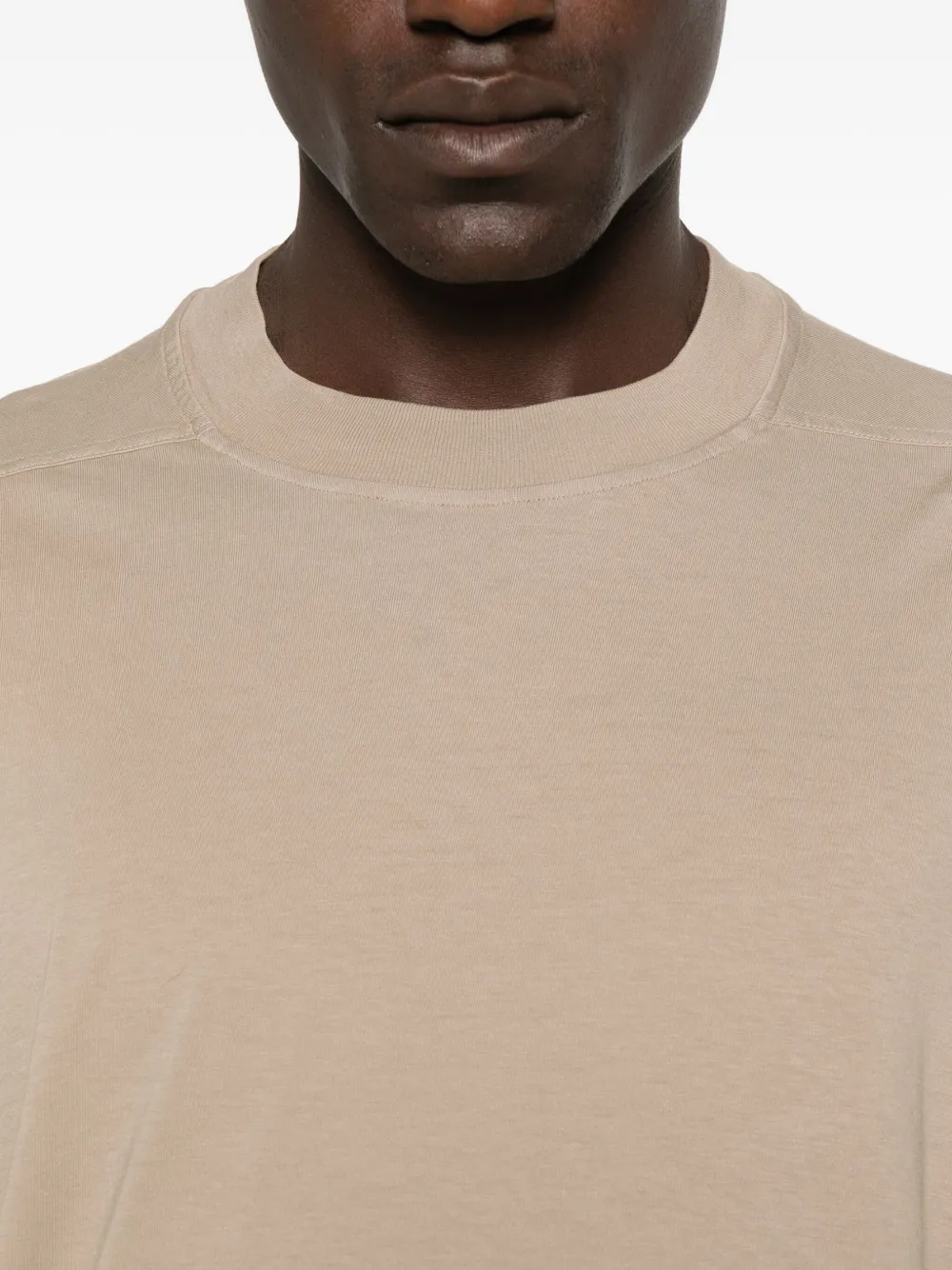 Rick Owens DRKSHDW T-shirt met trekkoord en verlaagde zoom Beige