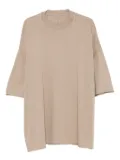Rick Owens DRKSHDW dropped-hem drawstring T-shirt - Neutrals