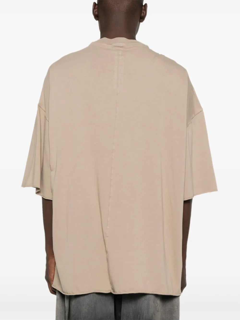 Rick Owens DRKSHDW T-shirt met trekkoord en verlaagde zoom Beige