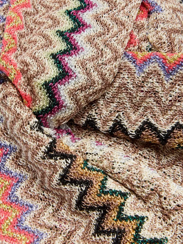 Missoni Zigzag Knitted Headband Neutrals FARFETCH UK