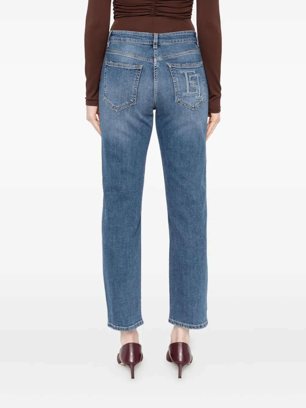 Elisabetta Franchi cotton-blend jeans Blauw