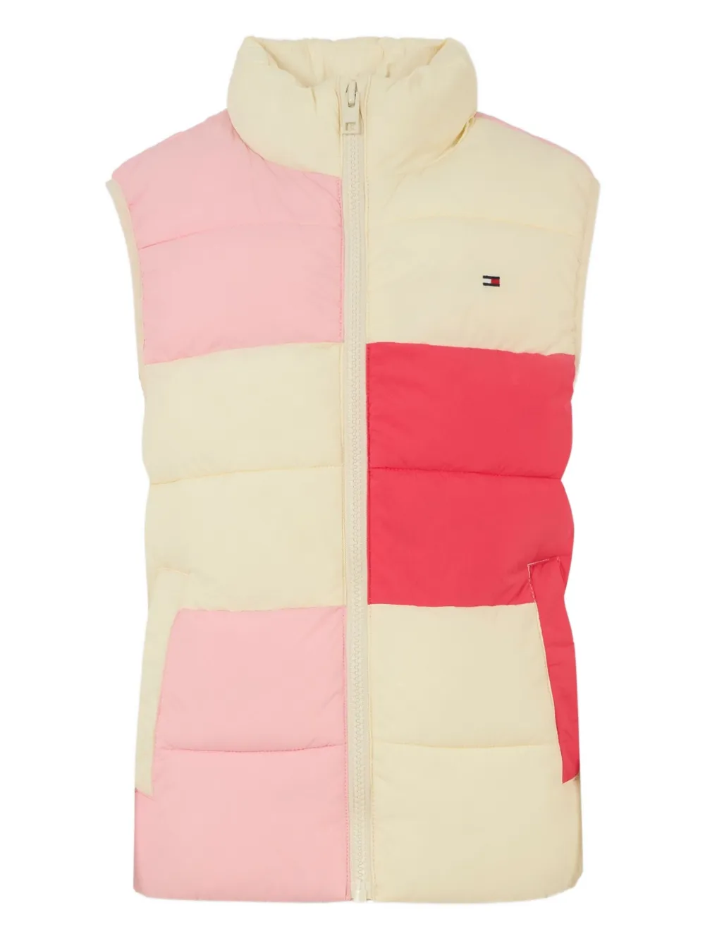 Tommy Hilfiger Junior Bodywarmer met colourblocking Beige