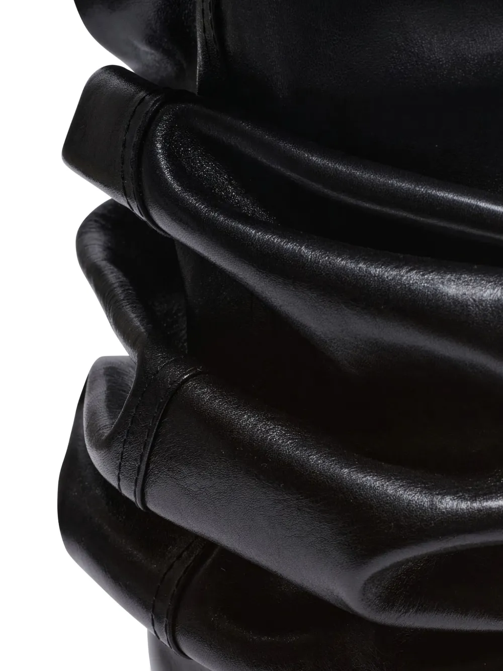 Balmain 95 mm kalfsleren knielaarzen met sleehak Zwart