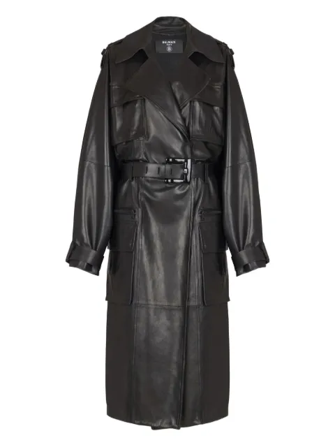 Balmain gabardina con cinturón