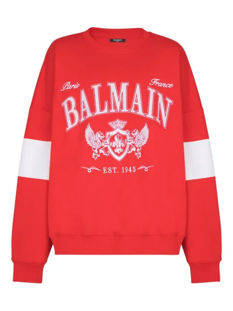 Balmain college logo sweatshirt