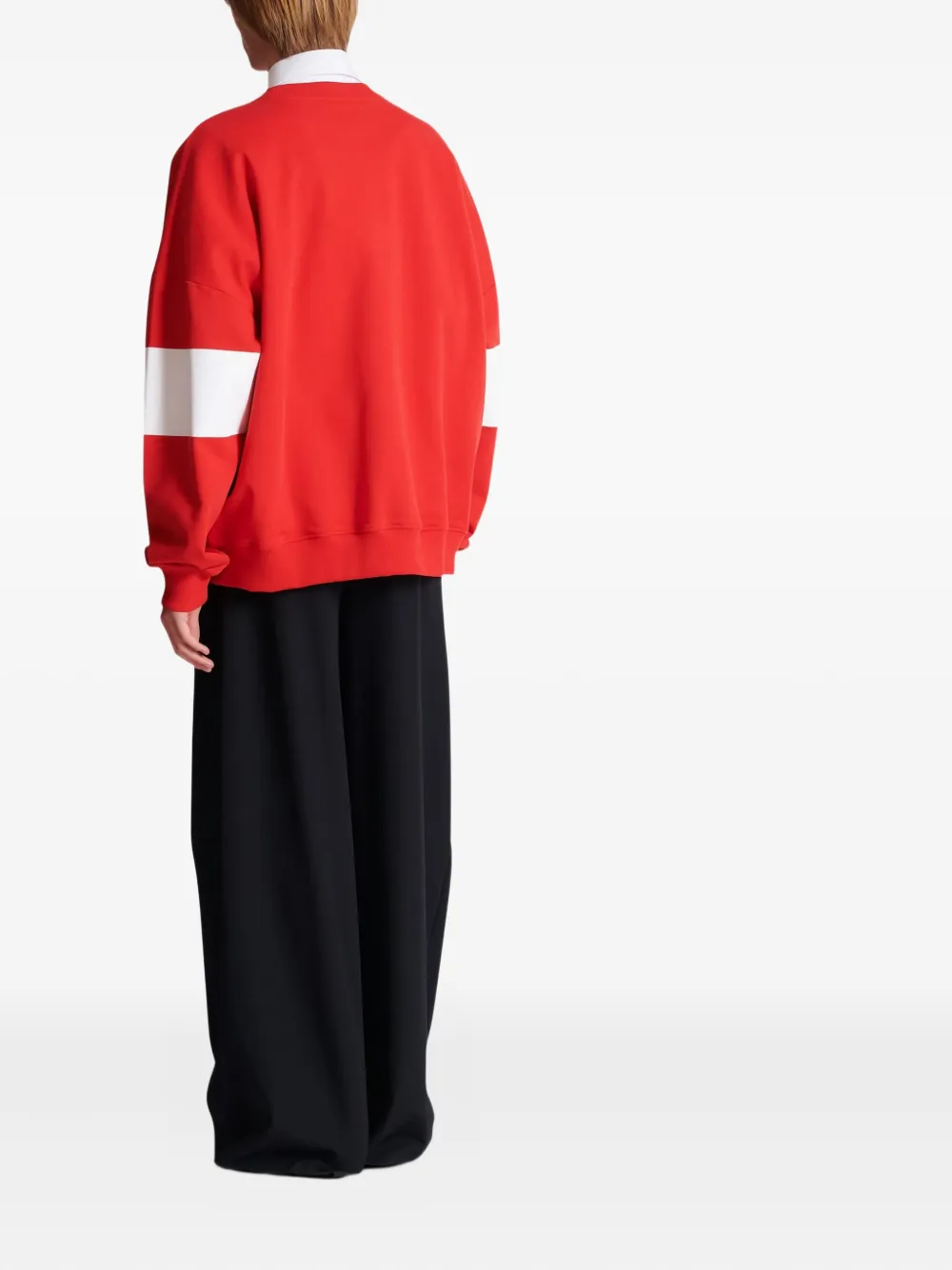 Balmain Sweater met logo Rood