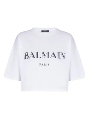 Versace セーフティピン クロップドTシャツ | ニュートラル | FARFETCH JP