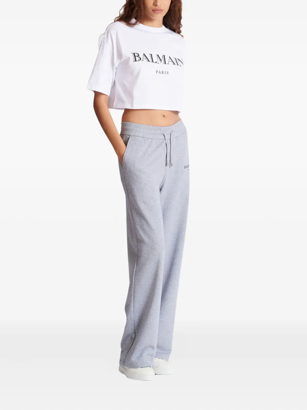 Balmain T-shirt met logoprint Wit
