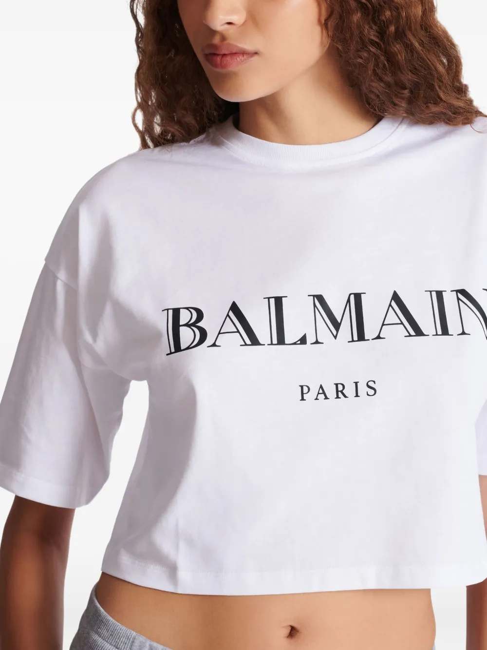 Balmain T-shirt met logoprint Wit