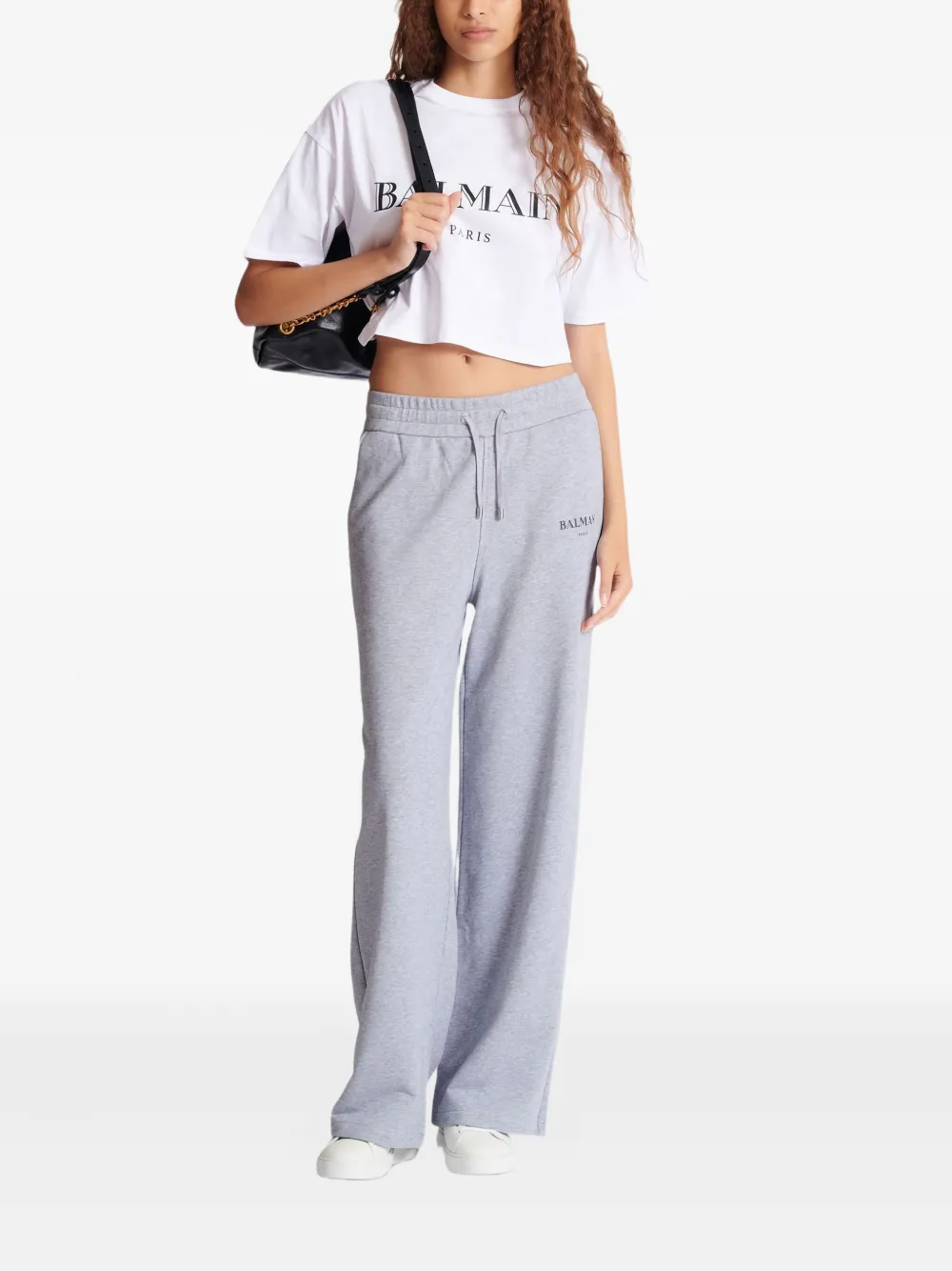 Balmain T-shirt met logoprint Wit