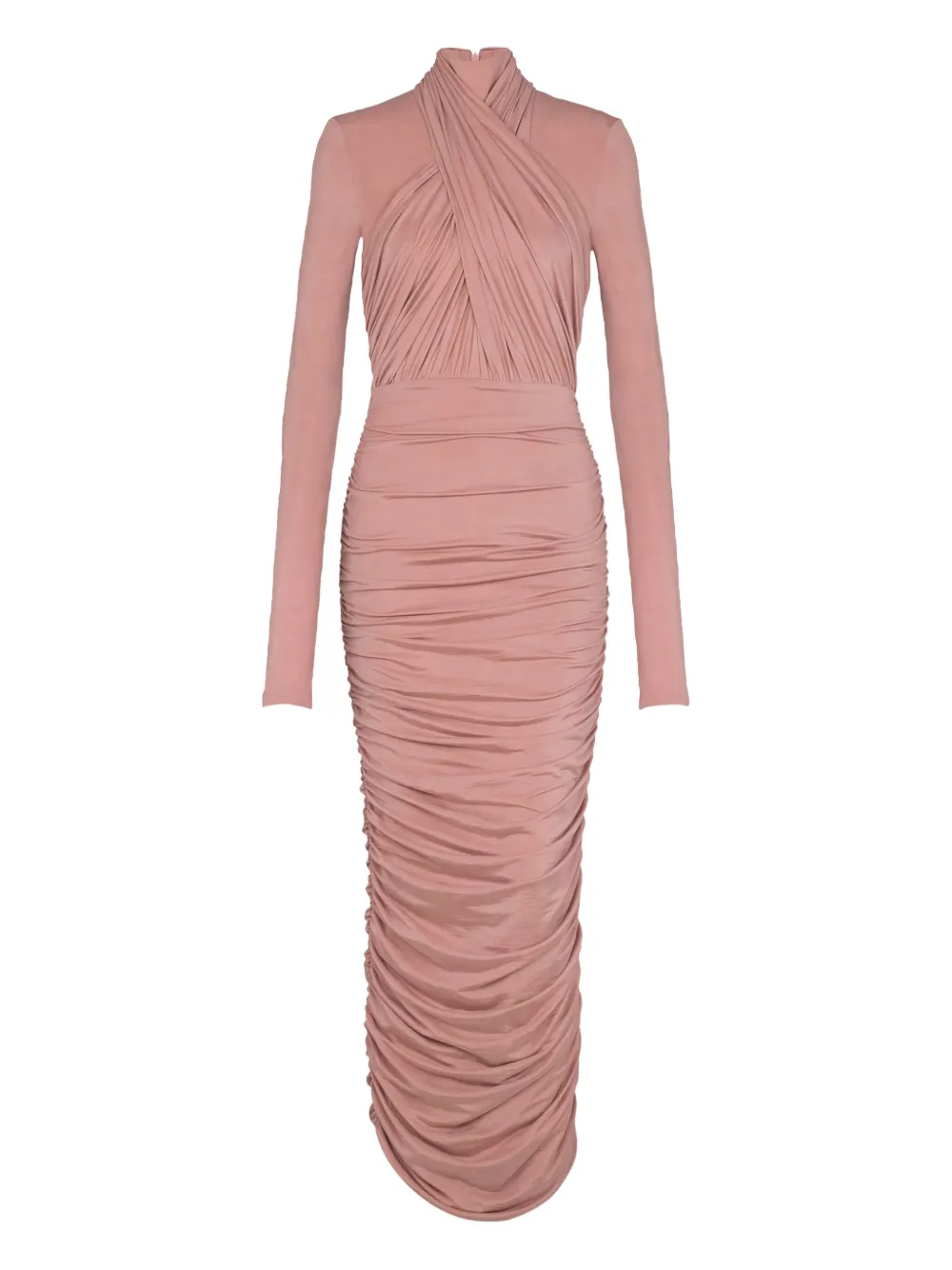 Balmain Abito midi plissettato - Rosa