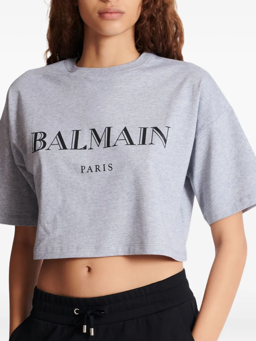 Balmain T-shirt met logoprint Grijs