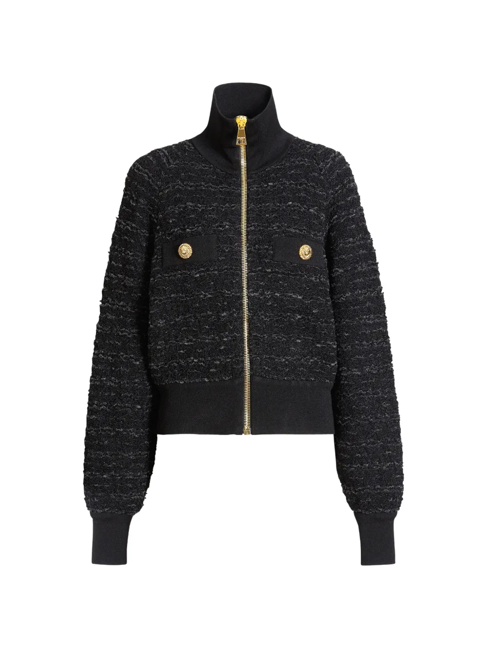 Balmain Tweed bomberjack Zwart