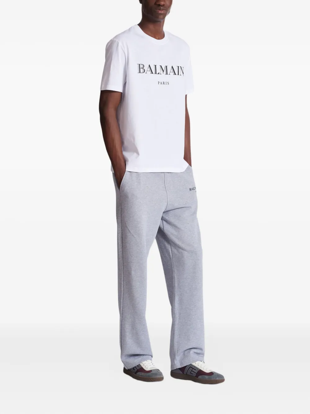 Balmain Paris T-shirt met logo Wit