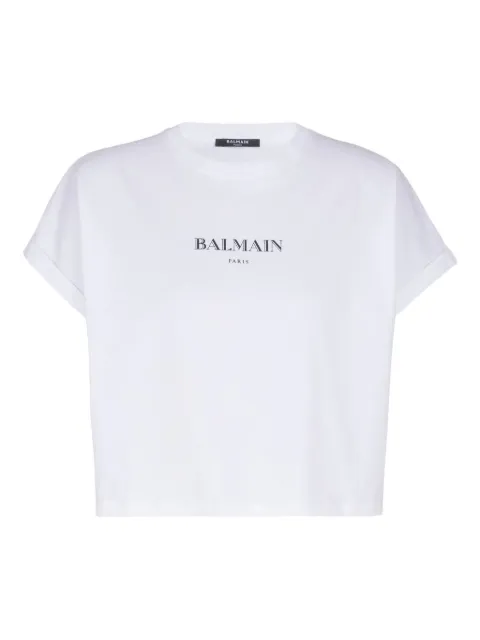 Balmain t-shirt en coton à logo imprimé