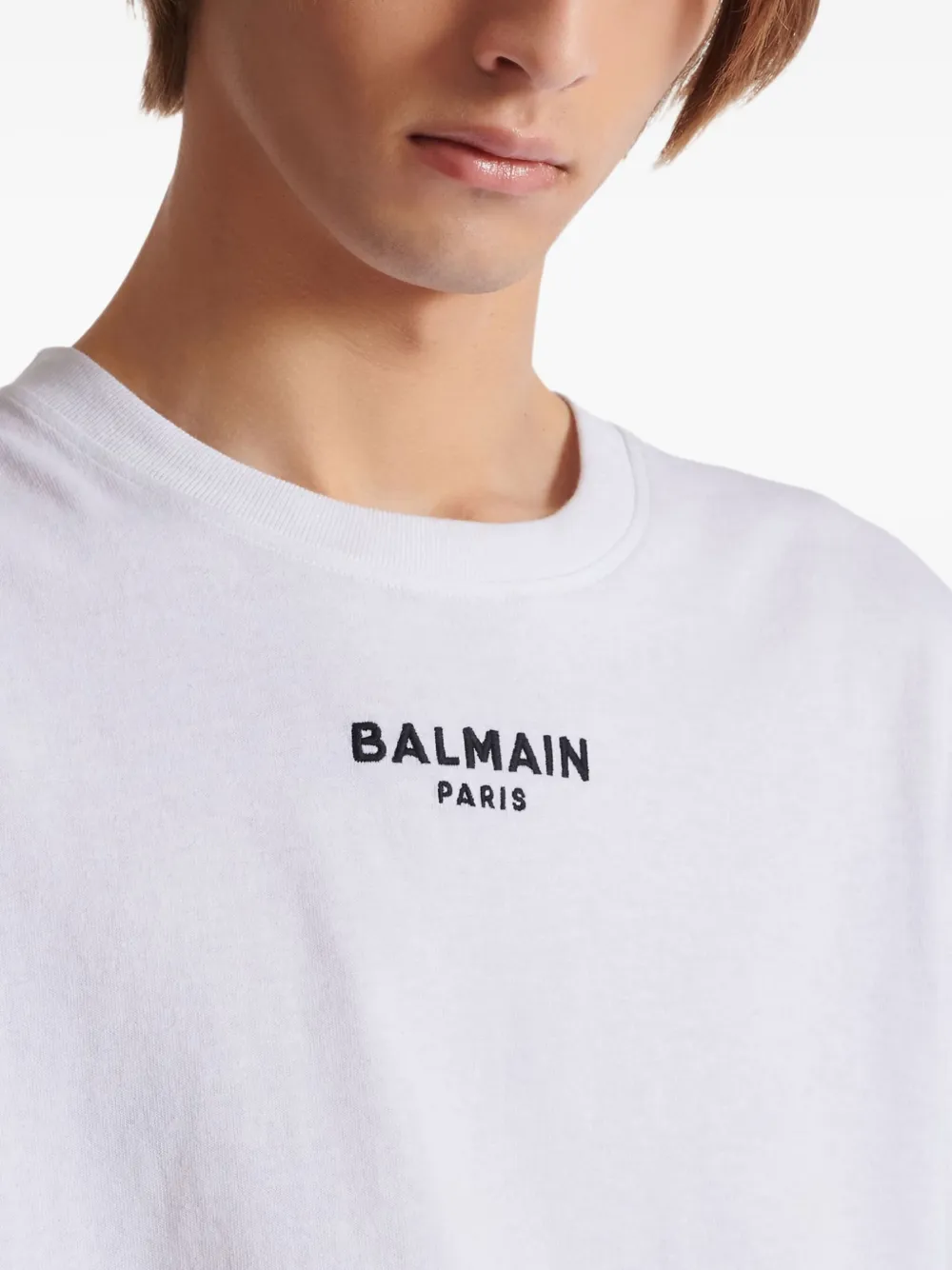 BALMAIN Tシャツ Balmain embroidered-logo T-shirt | White | FARFETCH