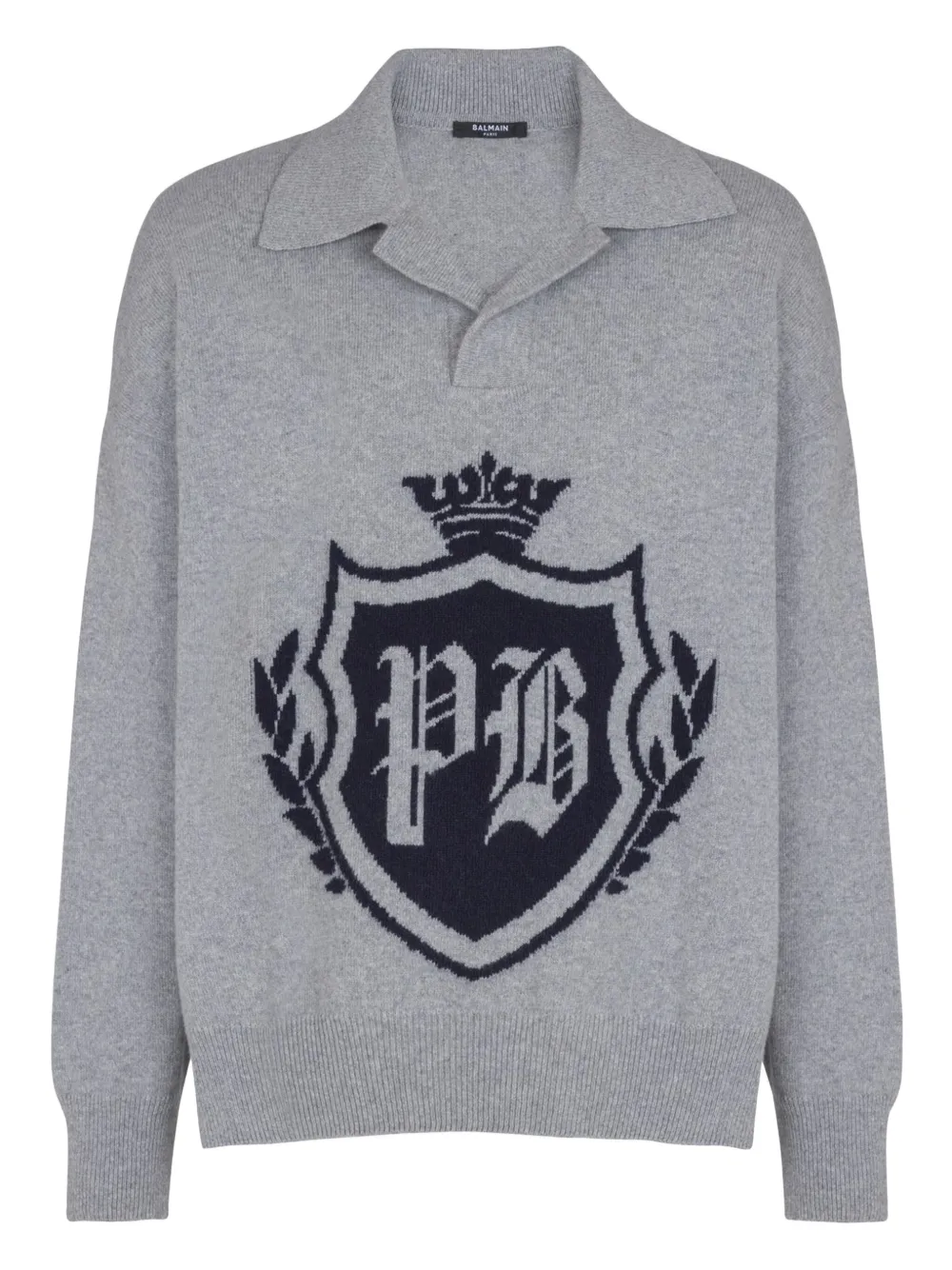 Balmain emblem sweater | Grey | Image 1