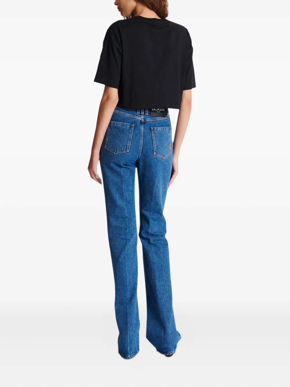 Balmain T-shirt met logoprint Zwart