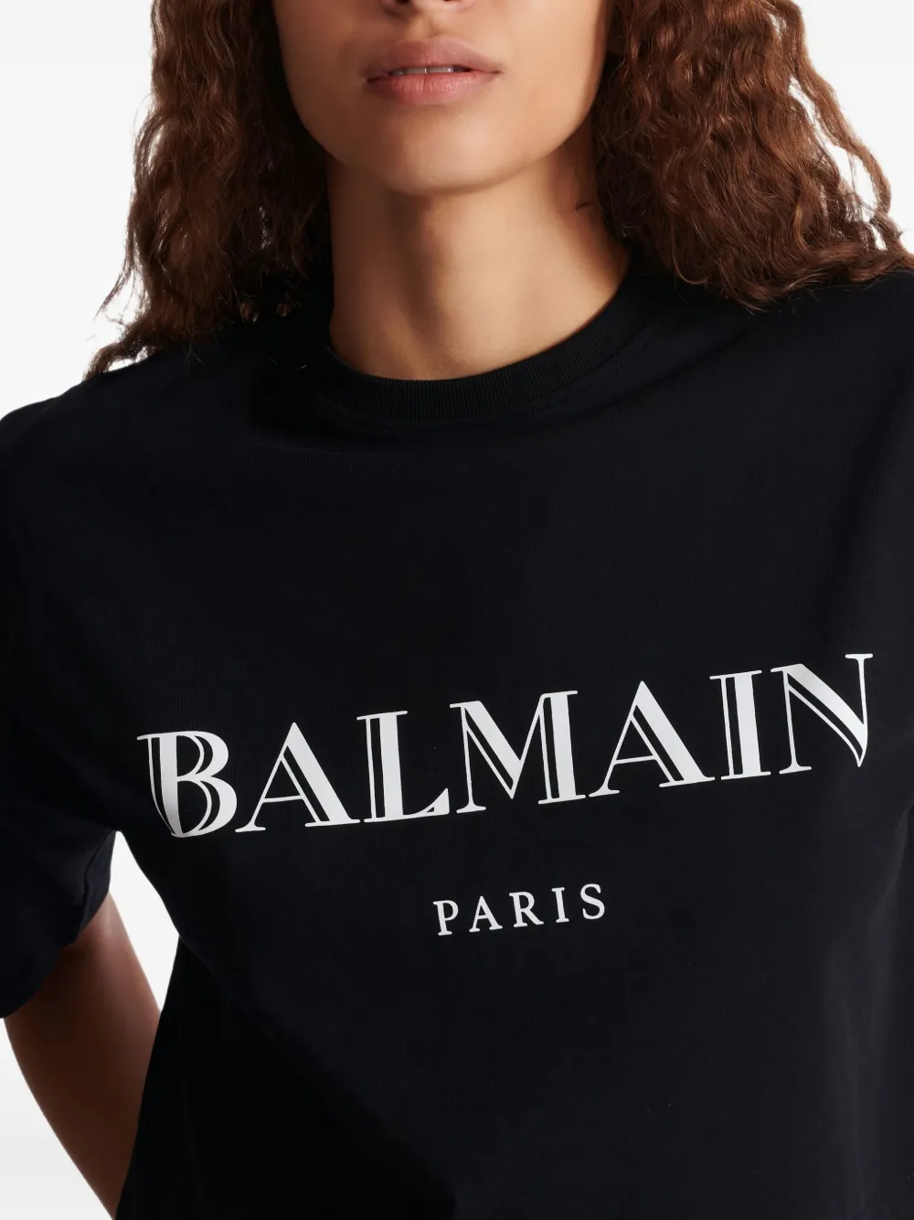 Balmain T-shirt met logoprint Zwart