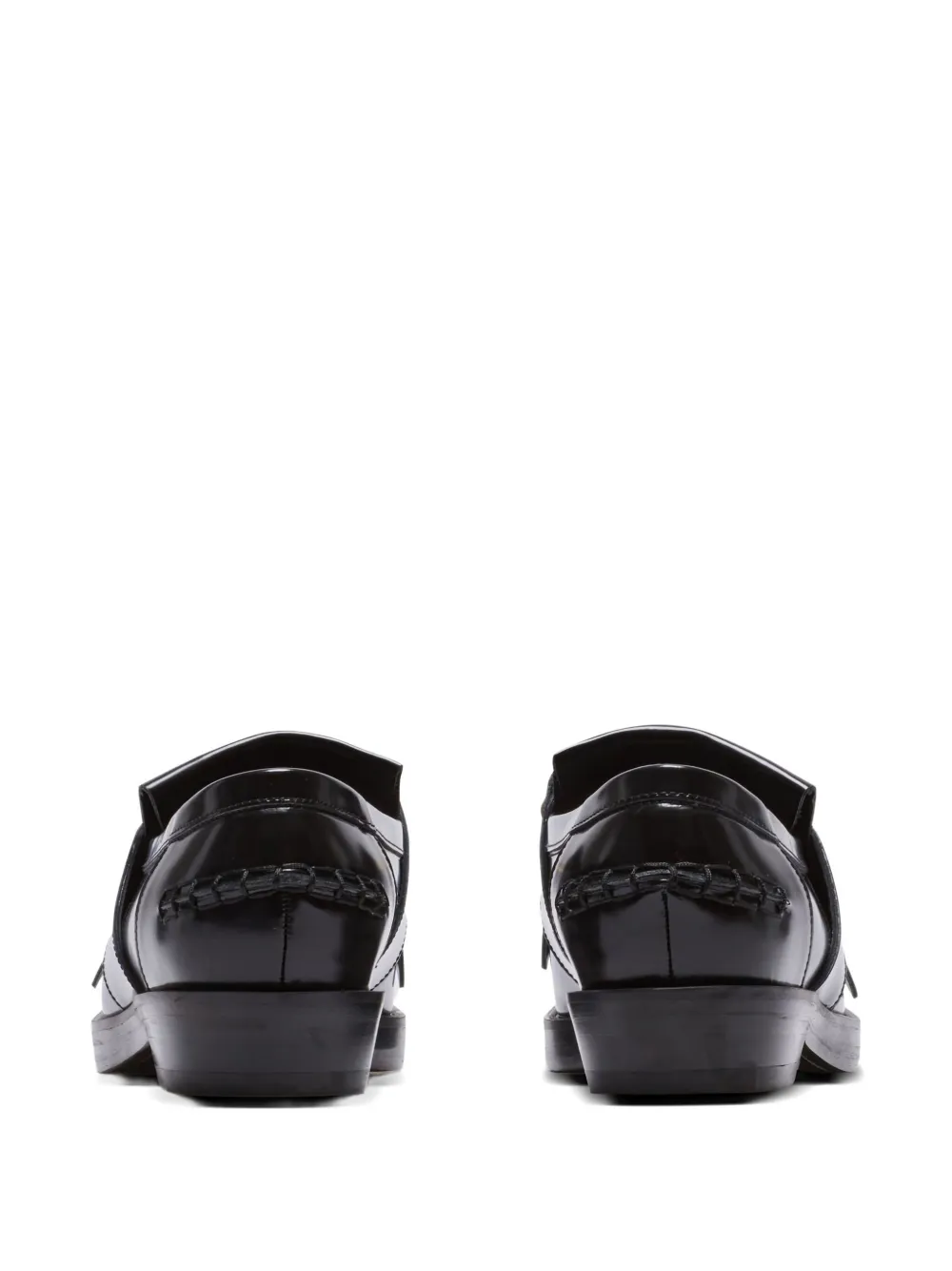 Balmain Sync Glazed leren loafers Zwart