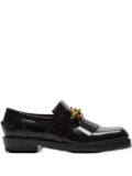 Balmain Sync Glazed leather loafers - Black