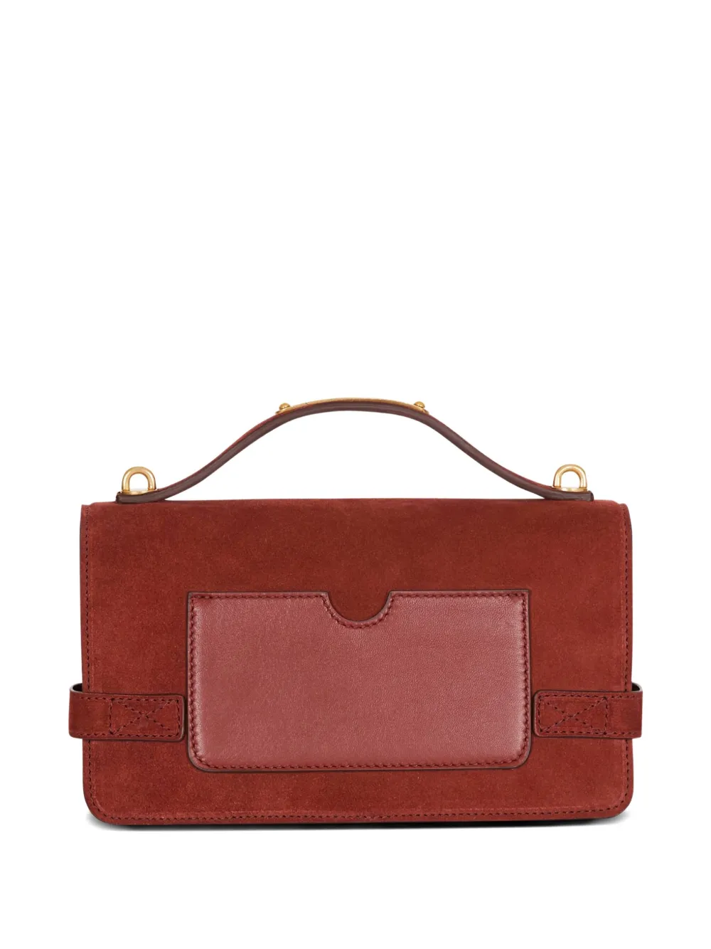 Balmain B-buzz Buckle Tote Bag In Red