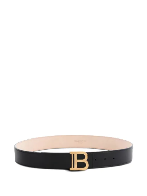 Balmain leather B-buckle belt