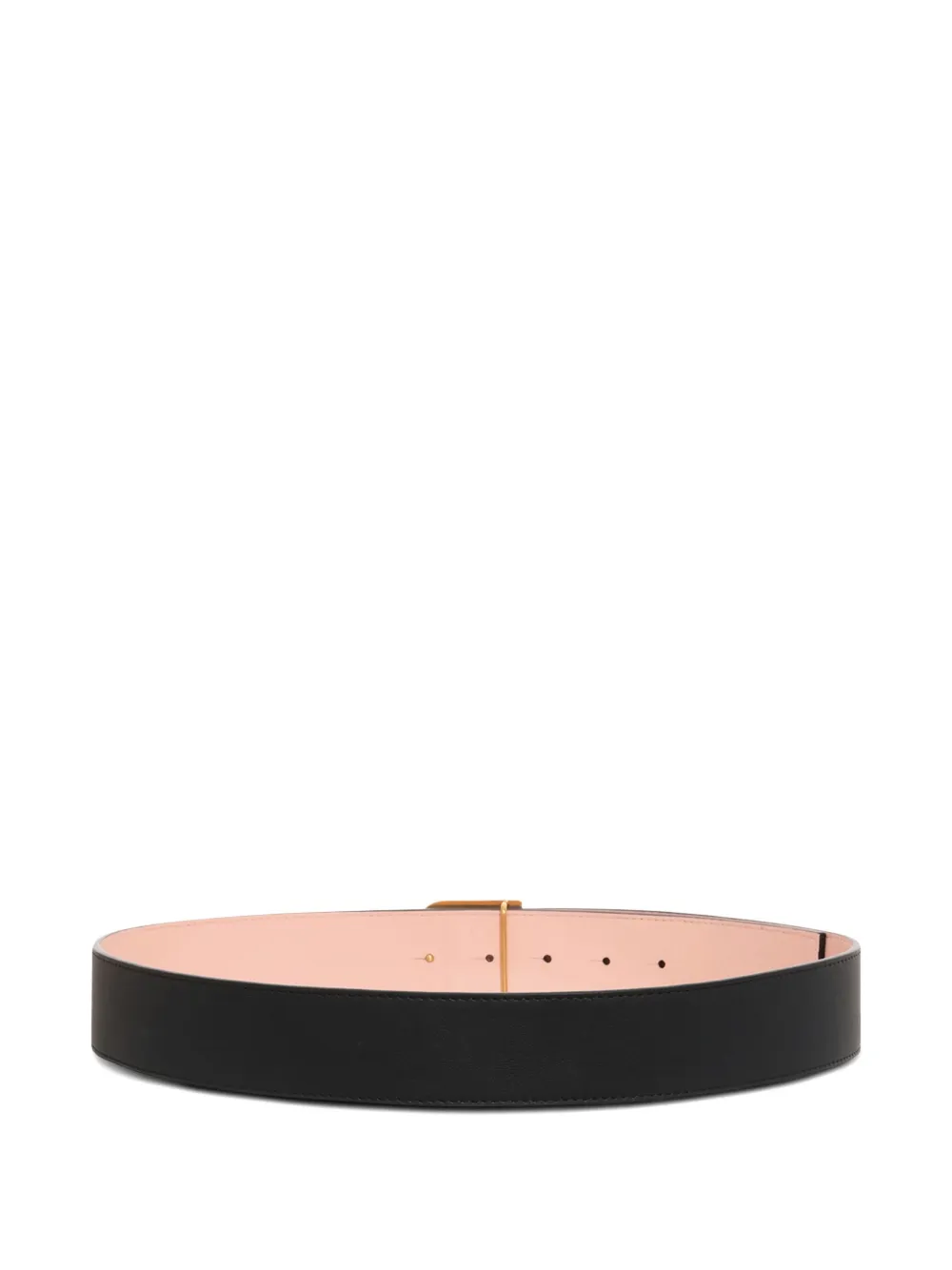 Balmain Leren riem met B-gesp Zwart