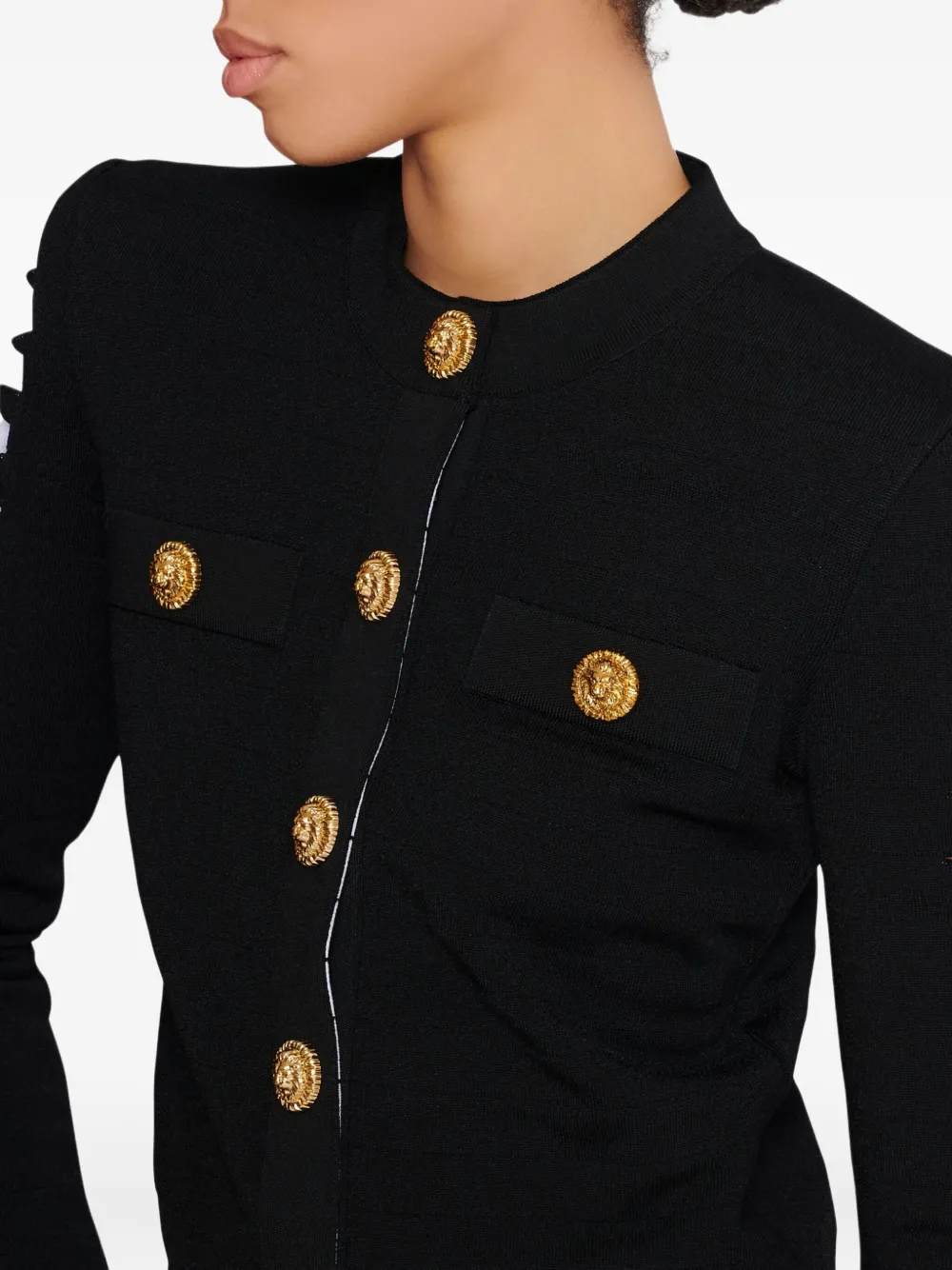 Balmain Vest met knopen en uitgesneden details bij de mouwen Zwart