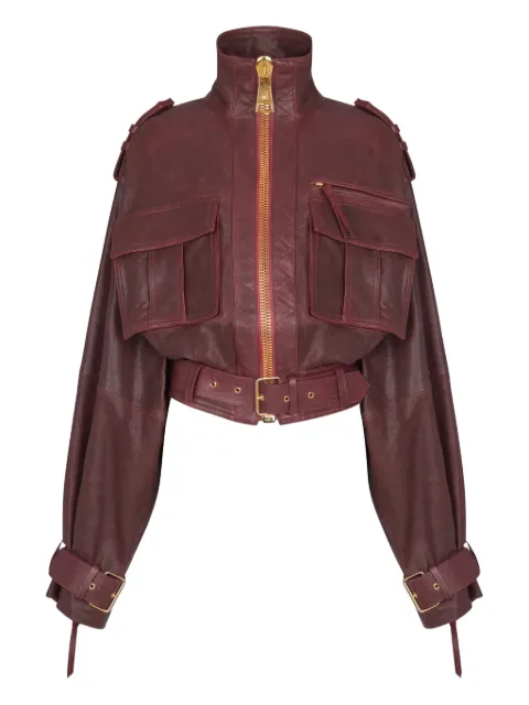 Balmain chamarra con cinturón