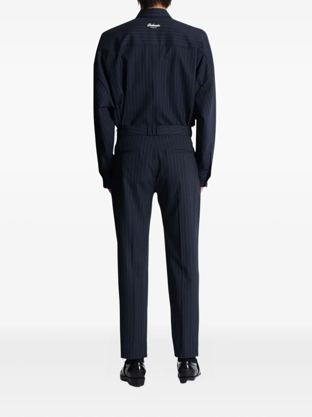 Balmain Broek met krijtstreep Blauw