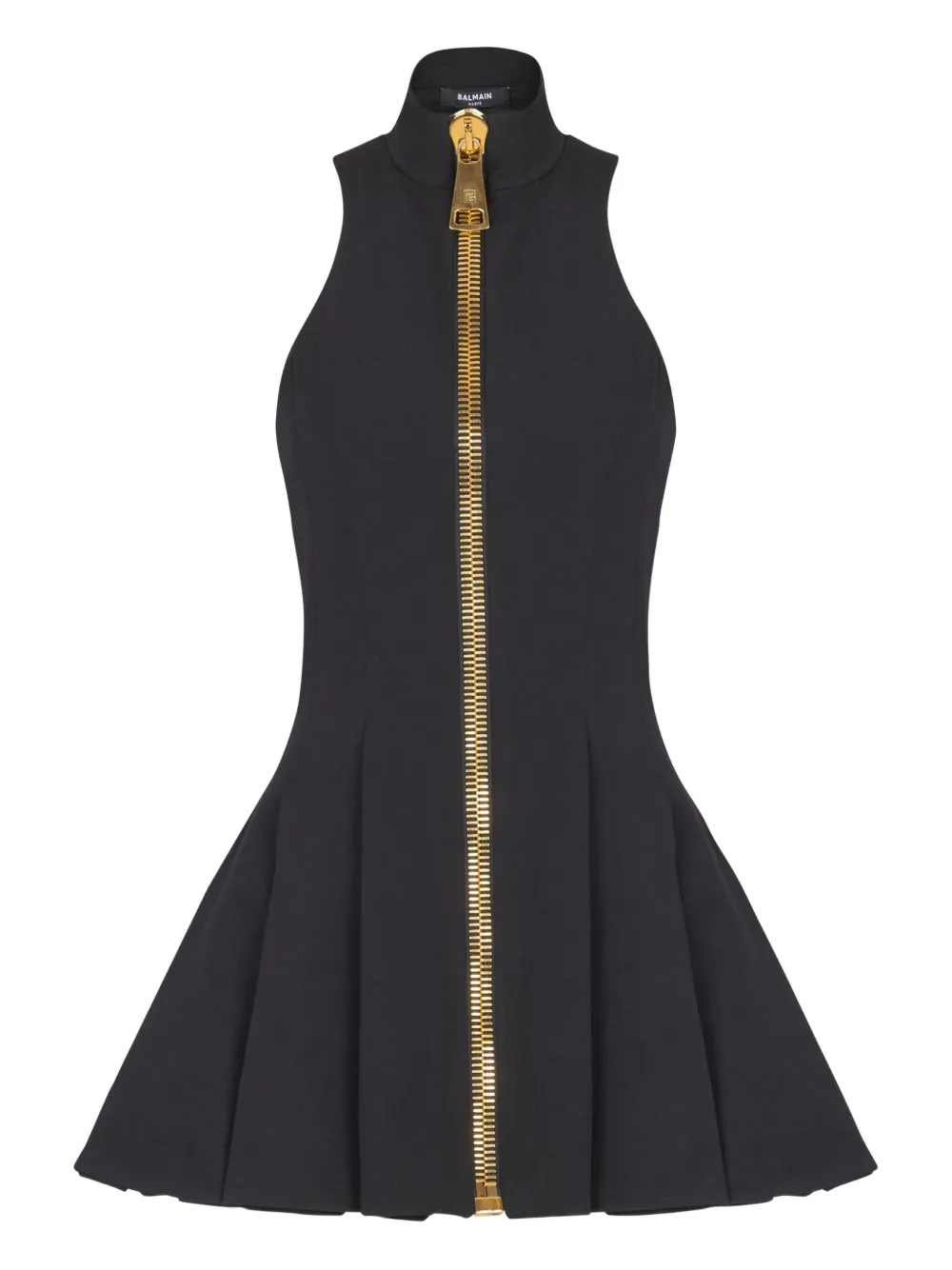 Balmain zip-up mini dress | Black | Image 1