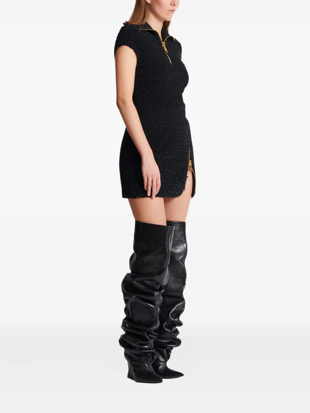 Balmain Tweed top Zwart