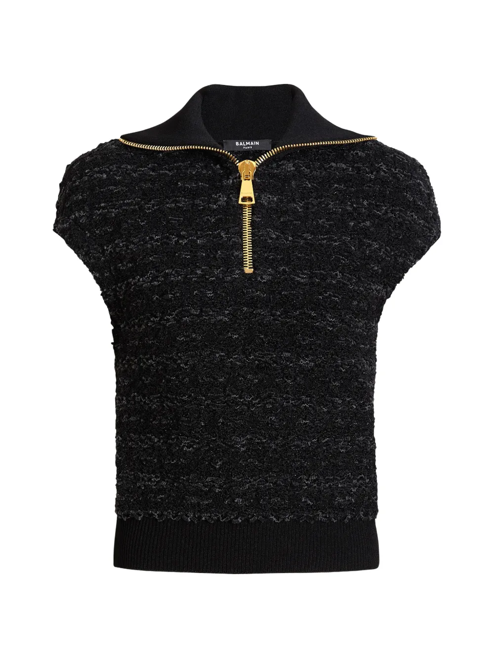 Balmain Tweed top Zwart