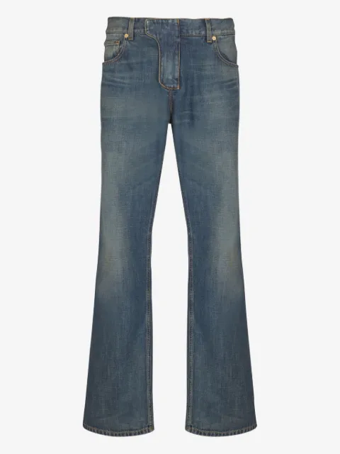 Balmain washed-effect straight-leg jeans