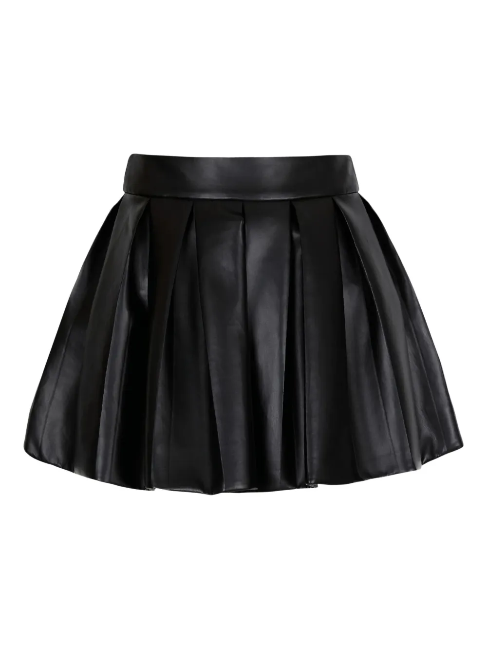 Balmain minijupe plissée en cuir artificiel | noir | Image 1