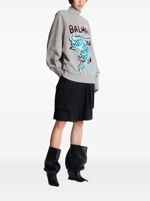 Balmain タートルネック スウェットシャツ | グレー | FARFETCH JP