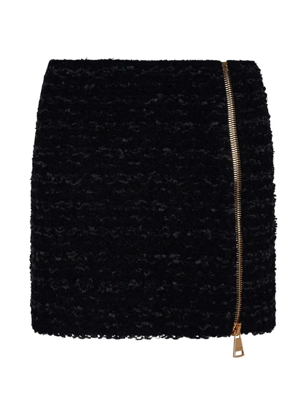 Balmain Minigonna in tweed - Nero