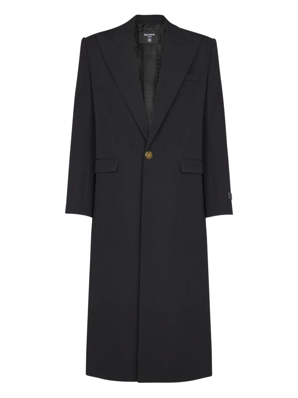 Balmain single-breasted coat | Black | Image 1