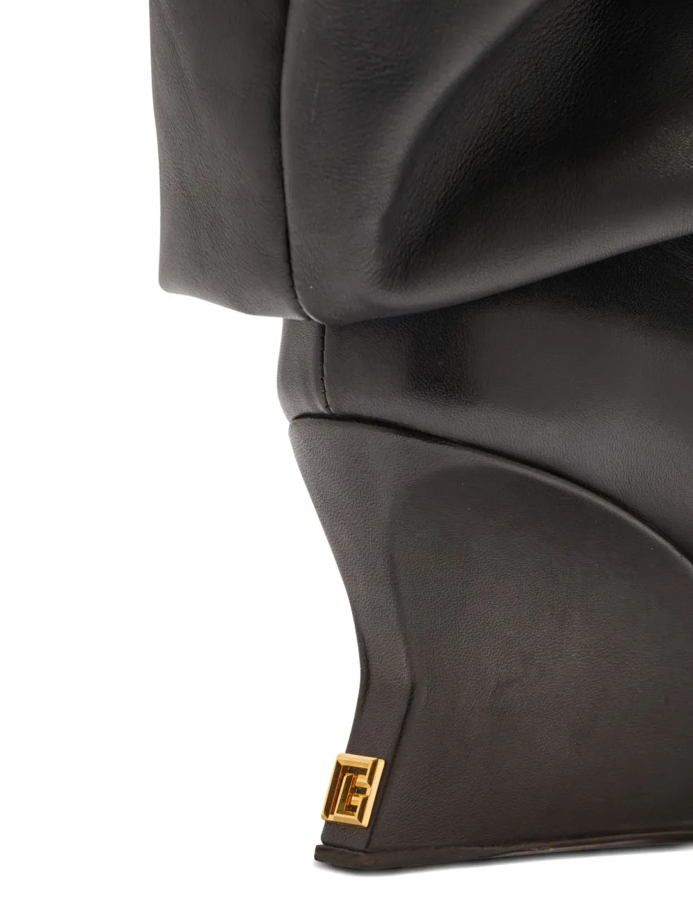 Balmain 75 mm soepelvallende enkellaarzen met sleehak Zwart