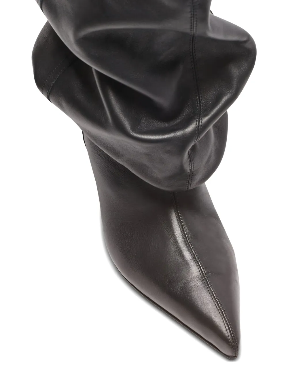 Balmain 75 mm soepelvallende enkellaarzen met sleehak Zwart